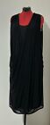 Taking Shape Plus Size S 16-18 Dress Black Sleeveless Draped Stretchy A+ Cond.