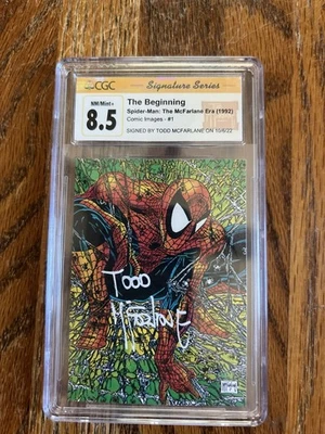 1992 Comic Images Spider-Man The McFarlane Era #1 The Beginning CGC 8.5 Auto - Image 1 of 4
