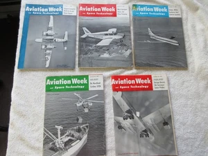 January 1961 Aviation Week & Space Tech, 5 Issues, Excellent Condition - Picture 1 of 9