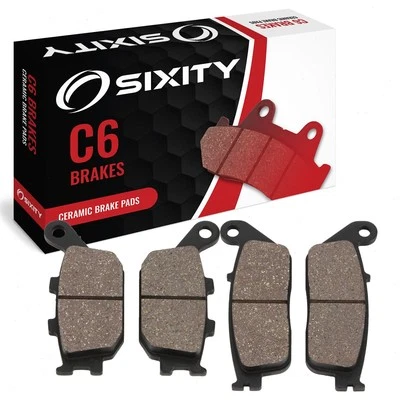 Front + Rear Ceramic Brake Pads 1998-1999 Honda VT1100T Shadow ACE Tour Set mx - Image 1 of 4