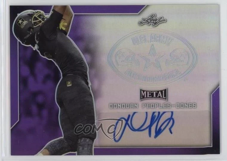 2017 Leaf Metal US Army All-American Bowl /25 Donovan Peoples-Jones #BA-DPJ Auto - Image 1 of 2