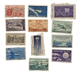 U.S. Stamp Lot (12) Used Canceled — Presidents & Commemoratives Mix - Picture 1 of 9