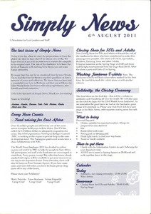 2011 World Scout Jamboree Official Newspaper "SIMPLY NEWS" ENG VER - 6.8.2011 - Picture 1 of 2