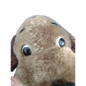 Vintage Mini Dog Plush Dakin Drooper Brown Puppy Stuffed Animal Nut Filled 1973 - Picture 1 of 6