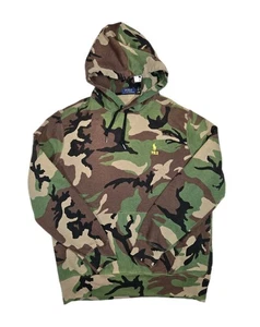 Polo Ralph Lauren Hoodie Camouflage Camo Pullover Hoodie Mens Large Brand New - Picture 1 of 15