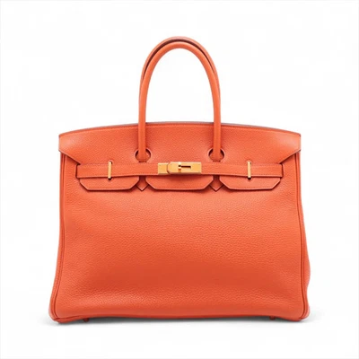 Accesorios de metal Hermès Birkin 35 Le Tournay Togo naranja dorado □I: 2005 Foto 1 de 4