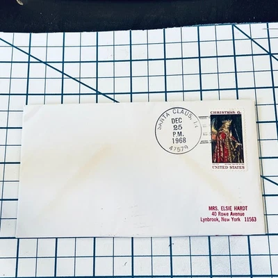 Papá Noel 1968 en Navidad 6c primer día cubierta sobre sello vintage FDC Foto 1 de 3