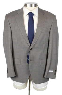 Peter Millar Suit Jacket 40 S Mens Taupe Grey Houndstooth Wool Two Button Coat - Image 1 of 4