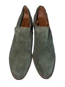 Lucky Brand Womens Feltyn Zipper Booties Shoes Suede Green Size 8M - Picture 1 of 13