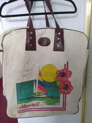 Rare Vintage Hawaiian Rolling Luggage  - Image 1 of 4