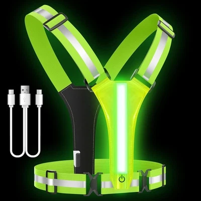 Chaleco reflectante LED equipo para correr, equipo para correr reflectante de alta visibilidad, Recha Foto 1 de 4