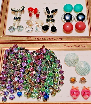 G7 - Ohrclips Versilbert 10 Paar in Verschiedene Ausführungen und Formen  - Bild 1 von 4