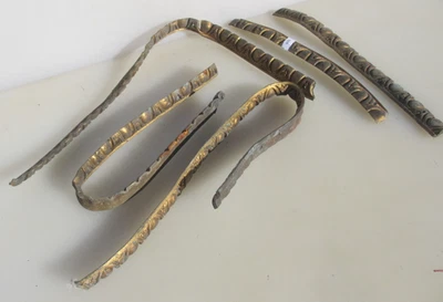 Victorian Brass Furniture Ormolu Trim Hardware Mounts Old Rococo Antique BENT - Image 1 of 4