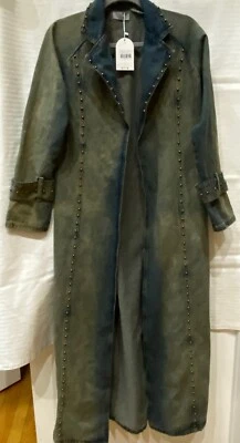 Gabardina Outcast Exclusiva Callie Denim Tachonada | Azul Dorado | Mujer XS Foto 1 de 4