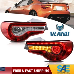2* VLAND For 2012-2020 Toyota 86 GT86 Subaru BRZ Scion FR-S Full LED Tail Lights - Imagen 1 de 8
