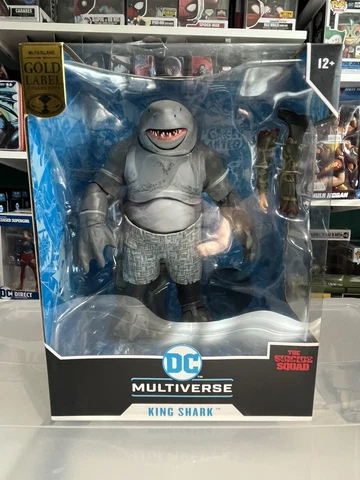 King Shark McFarlane DC Multiverse Gold Label Exclusive New See Pics Cracked Box Cover