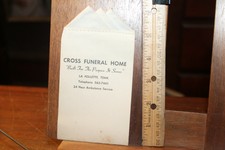 Vintage lenço de bolso Cross Funerária Publicidade lafollette Tenn