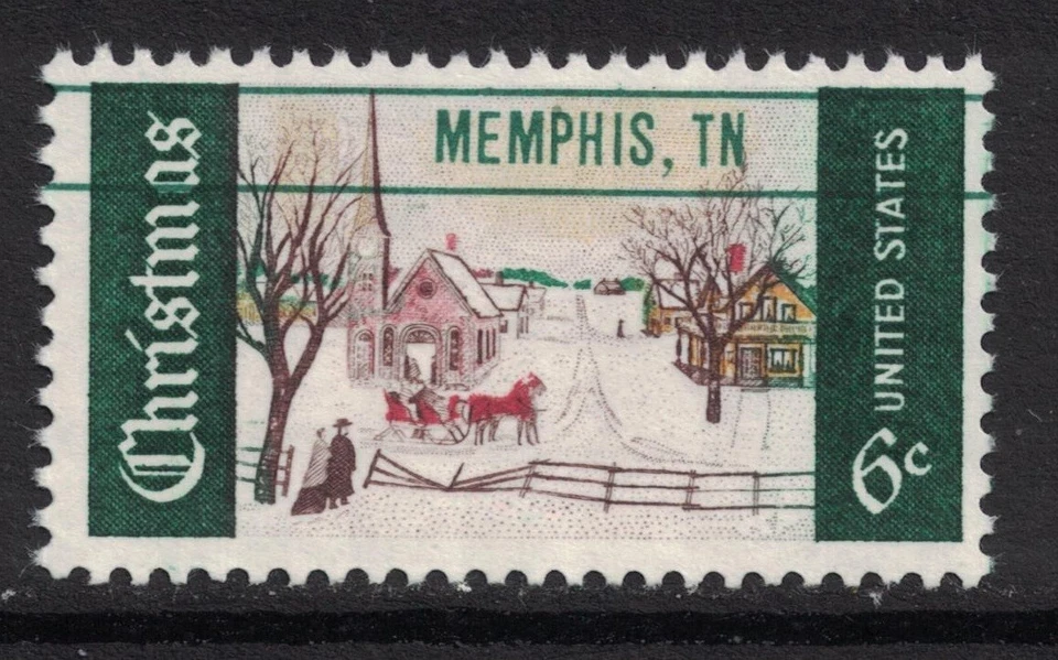 Scott 1384a - MNH - Memphis, TN Precancel - 6c Navidad, Domingo de Invierno - 1969 Foto 1 de 1