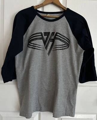 Camiseta Van Halen Para Hombre Mediana Emo Bug Band Gris Manga 3/4 Foto 1 de 4