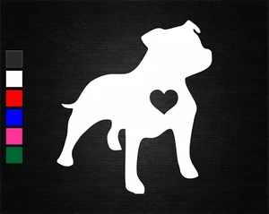 STAFFORDSHIRE BULL TERRIER DOG VINYL DECAL STICKER CAR/VAN/BIKE/DOOR/WALL/TABLET - Picture 1 of 7