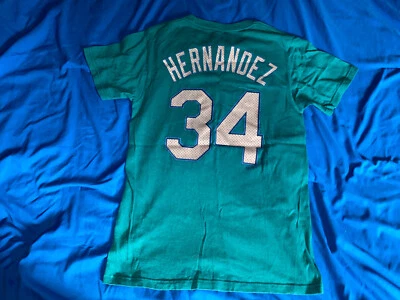 Camiseta Majestic MLB SEATTLE MARINERS Hombre Nombre Número Felix Hernández Pequeña 34 Foto 1 de 4