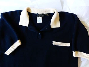 NWT WOMENS RENEE TENER FOR JEANNE PIERRE KNIT SWEATER TOP MED-LG COTTON - Picture 1 of 3