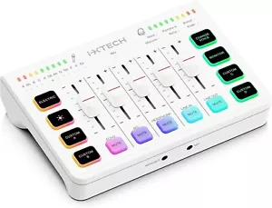 IXTECH Mezclador de Audio para Juegos Caja de Resonancia de 4 Canales, Transmisión de Audio PC RGB con XLR - Imagen 1 de 19