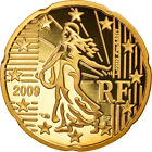 [#883783] France, 20 Euro Cent, 2009, Paris, Proof, MS, Brass, Gadoury:5a, KM:14