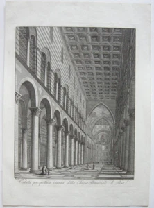 Ranieri Grassi (XIX) Chiesa Primaziale di Pisa Orig Kupferstich 1829 Italia - Picture 1 of 5