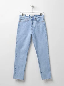 Levi’s Wedgie Icon Damenjeans Tango Talks Größe 24 25 27 hoher Bund roher Saum neu mit Etikett - Bild 1 von 13