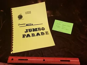 MILLS JUMBO PARADE SERVICE MANUAL SLOT MACHINE MILLS MANUAL ANTIQUE SLOT 8 pages - Picture 1 of 6