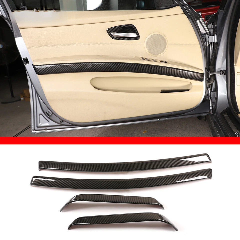 Cubierta estilo carbono adorno panel puerta interior para BMW Serie 3 E90 05-12 Foto 1 de 4