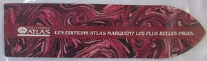 ANTIQUE BRAND PAGES ADVERTISING BOOKMARK EDITIONS ATLAS GUILD - Picture 1 of 1