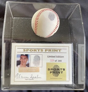 Warren Spahn Limited Edition Signed Baseball With Thumbprint In Display Case - Picture 1 of 1