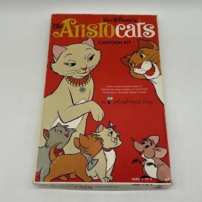 Walt Disney Prod. vintage años 60 Kit de dibujos animados de The Aristocats Colorfoms ¡Incompleto! Foto 1 de 4
