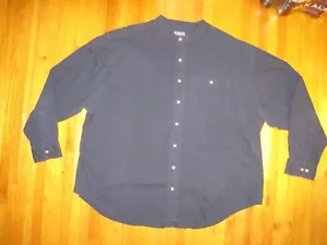 Vintage Honors Navy Blue Banded Collar Western Cowboy Shirt 3XL - Picture 1 of 5