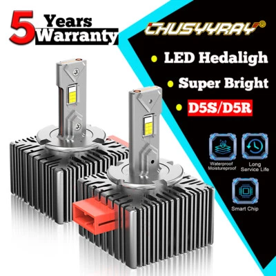 Fit 2016-2020 Chevrolet Silverado Xenon D5S Bulb LED Head Light Lamp Kit Hi/Low — 第 1/4 张图片