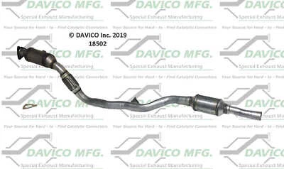 Catalytic Converter-Exact-Fit Davico 18502 fits 09-11 Audi A6 Quattro 3.0L-V6 - Image 1 of 2