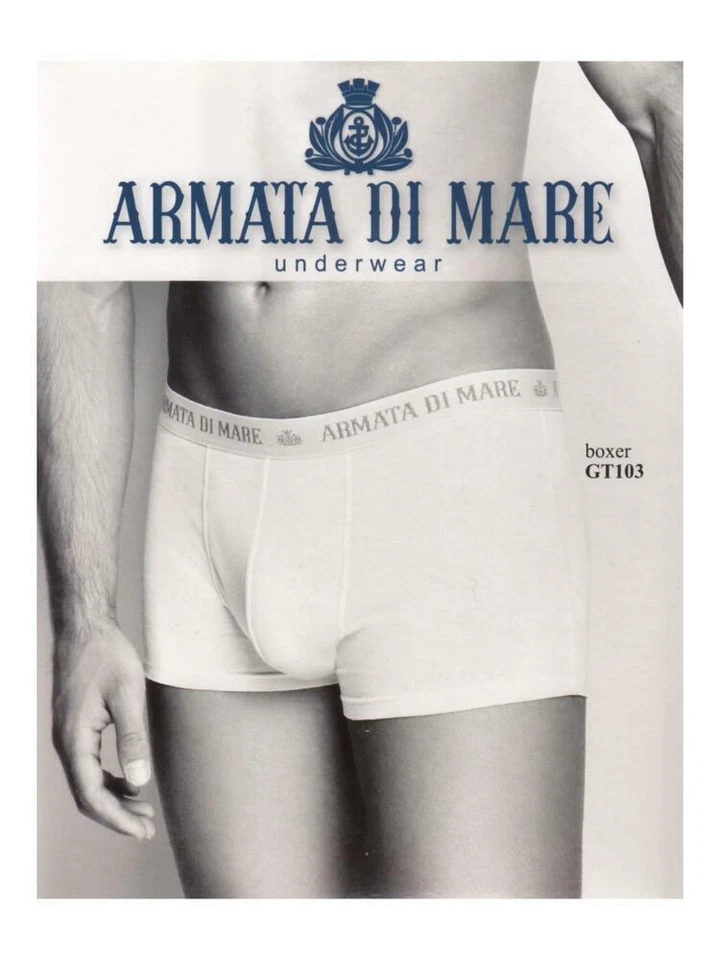 6 PEZZI BOXER UOMO ARMATA DI MARE ART. GT103 VITA BASSA IN COTONE ELASTICIZZATO - Immagine 1 di 4