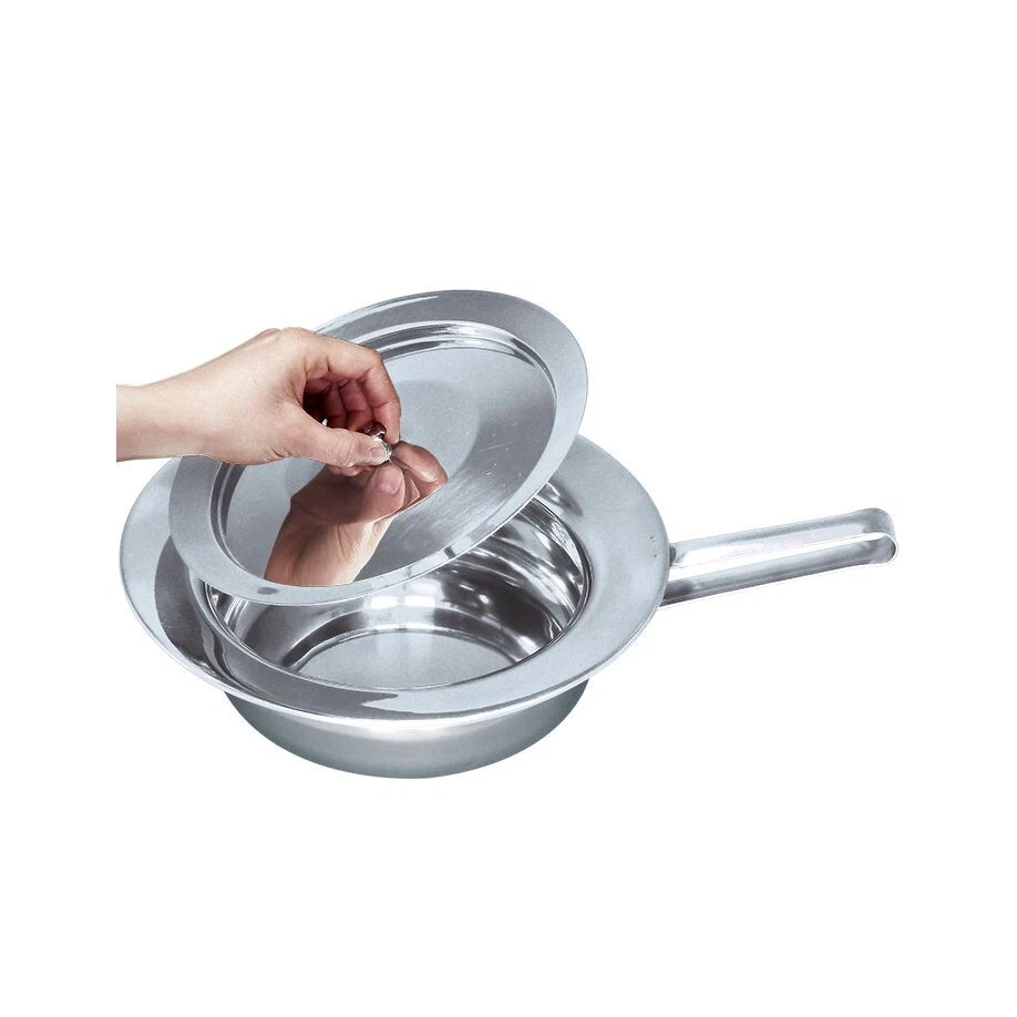 Edelstahl Stechbecken Steckbecken Bettpfanne Nachttopf 310mm mit Deckel - Bild 1 von 1