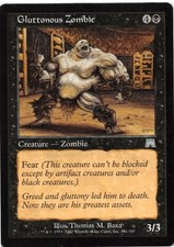 Gluttonous Zombie *Uncommon* Magic MtG x1 Onslaught MP