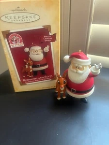 2004 Hallmark Keepsake "Rudolph and Santa" - Rudolph the Red Nosed Reindeer - Picture 1 of 2