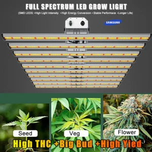 Araña 800W con barra de luz LED de crecimiento Samsung561C lámpara comercial para plantas de interior de 6X6FT - Imagen 1 de 36