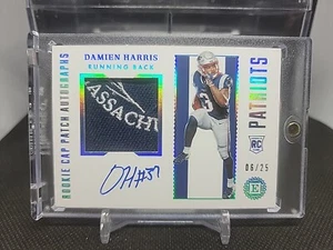 💎 DAMIEN HARRIS 2019 cubierta 'gorra de novato' parche de Massachusetts automático SSP RC/25 - Imagen 1 de 2