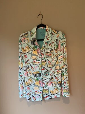 Nick & Nora Travel, Artist, Camera, Painting PJ Top in Size Medium - Image 1 of 4