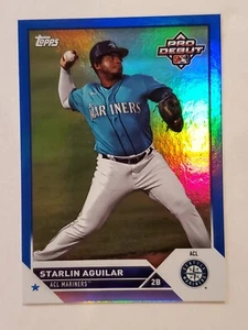 STARLIN AGUILAR 2023 Topps Pro Debut BLUE FOIL PARALLEL #'d 73/150 Mariners - Zdjęcie 1 z 1