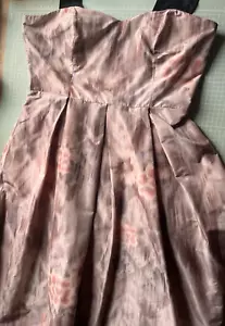 ASOS peach midi dress, sz 16, VGC, full net skirt, corset top, prom bridesmaid - Picture 1 of 21