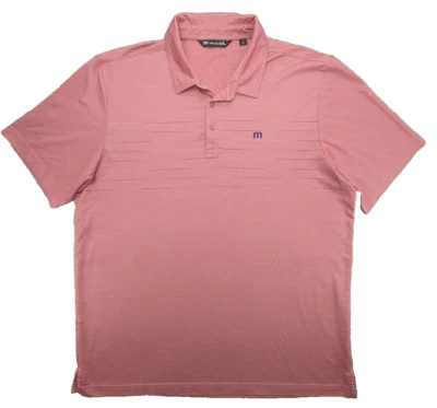 Camisa Polo Travis Mathew Para Hombres 2XL XXL Rayas Rojas Golf ⛳ Logotipos SS Pima Foto 1 de 4