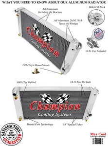 KR Champion 4 Row Radiator for 1996 - 2005 Chevrolet Blazer V6 Engine #MC1826 - Picture 1 of 7