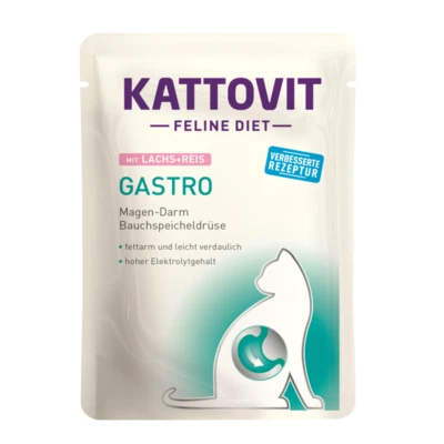 Kattovit Feline Diet Gastro | Spezialfutter für Katzen | 24x 85g | 4 Sorten - Bild 1 von 4